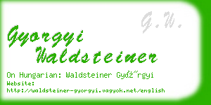 gyorgyi waldsteiner business card